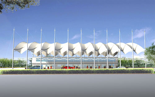 地下通道入口膜結(jié)構(gòu)